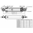 HYDRAULISYLINTERI 60X30X500 - Hydrauliikkasylinterit - HS6030500K - 2