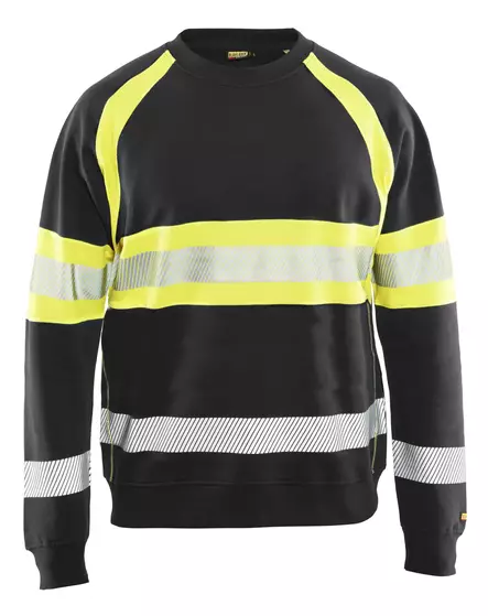 Blåkläder highvis musta/huomio keltainen collegepaita - Blåkläder Työpaidat - 335911589933 - 1