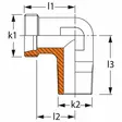 KULMALÄHTÖLIITIN 10MM-1/4 BSPT ULKOKIERRE - Hydrauliikkaliittimet - DIN2171004L - 2