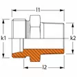 PERUSLIITIN 6MM-1/8 BSP RK ULKOKIERRE - Keskusvoitelu - DIN1170602LL - 3