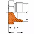 SULKUTULPPA 22MM L M30X2 - Hydrauliikkaliittimet - DIN00522L - 3