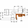 SUUNNATTAVA L-LIITIN 22MM ESIASENNETTU - Hydrauliikkaliittimet - DIN30422DKOL - 3