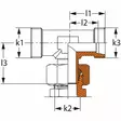 SUUNNATTAVA T-LIITIN 8MM - Hydrauliikkaliittimet - DIN30308L - 2