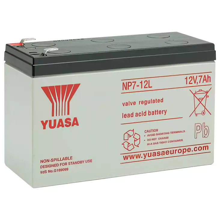 AKKU YUASA SULJETTU 12V/7AH 151X65X97,5 - 12V akut - NP7-12L - 1
