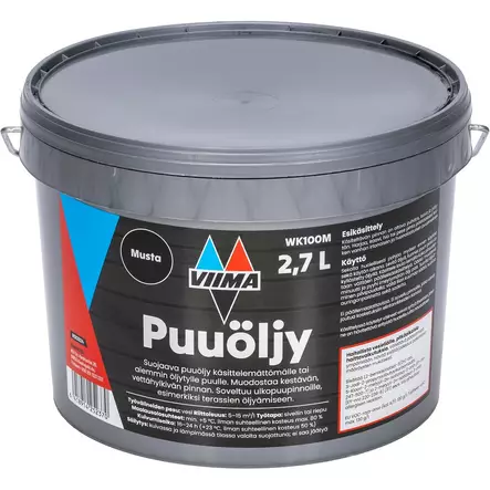 VIIMA PUUÖLJY MUSTA 2,7L - Maalit - WK100M - 1