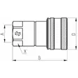 PIKALIITIN NAARAS 1/2" BSP ISO A 7241-1 FASTER - Hydrauliikkaliittimet - NV12GASF-IP - 4