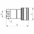 PIKALIITIN RUNKO 1/4" BSP ISO A 7241-1 FASTER - Hydrauliikkaliittimet - ANV14GASF-IP - 8