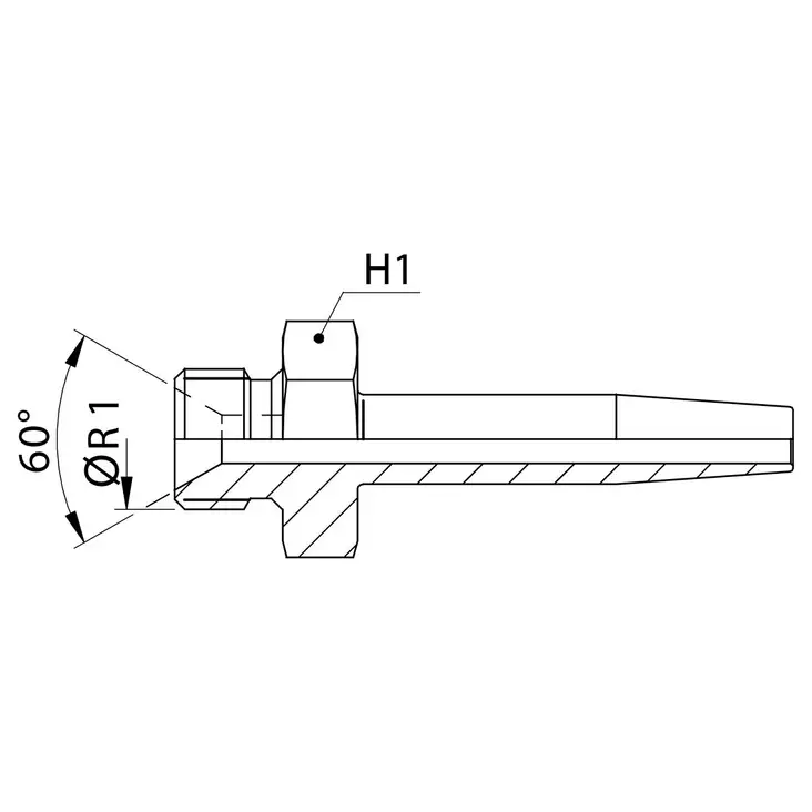 KIERRETTÄVÄ BSP 1/2-3/8 SUORA UK LETKULIITIN - Hydrauliikkaliittimet - K105100806IP - 1