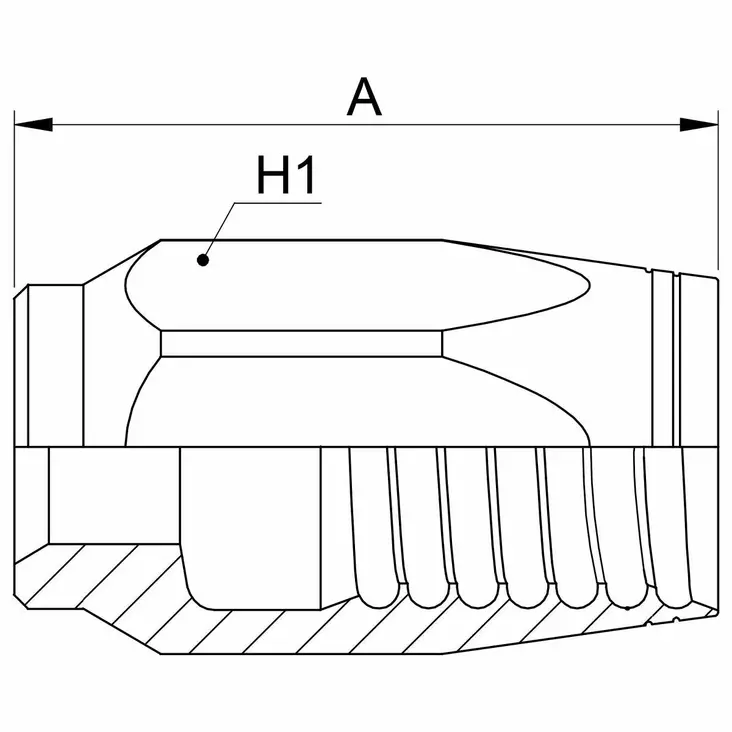 KIERRETTÄVÄ HOLKKI 3/8 2SN IP - Hydrauliikkaliittimet - K320006IP - 1