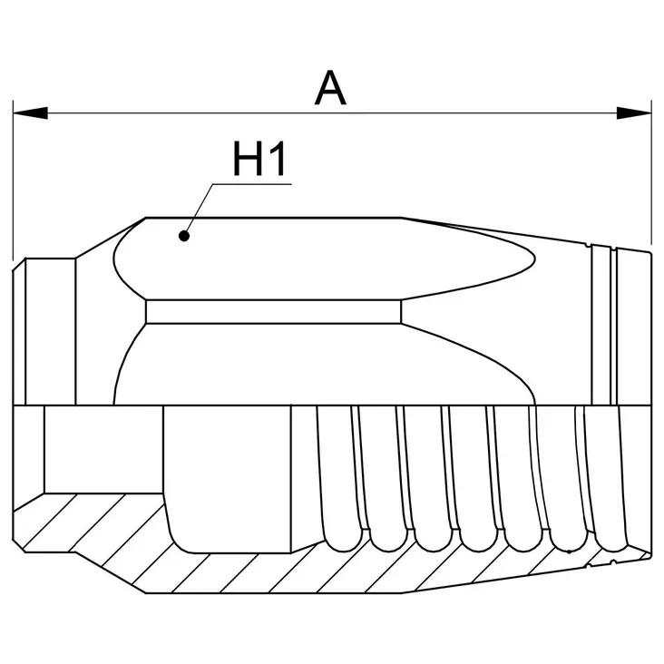 KIERRETTÄVÄ HOLKKI 3/8 2SN IP - Hydrauliikkaliittimet - K320006IP - 1