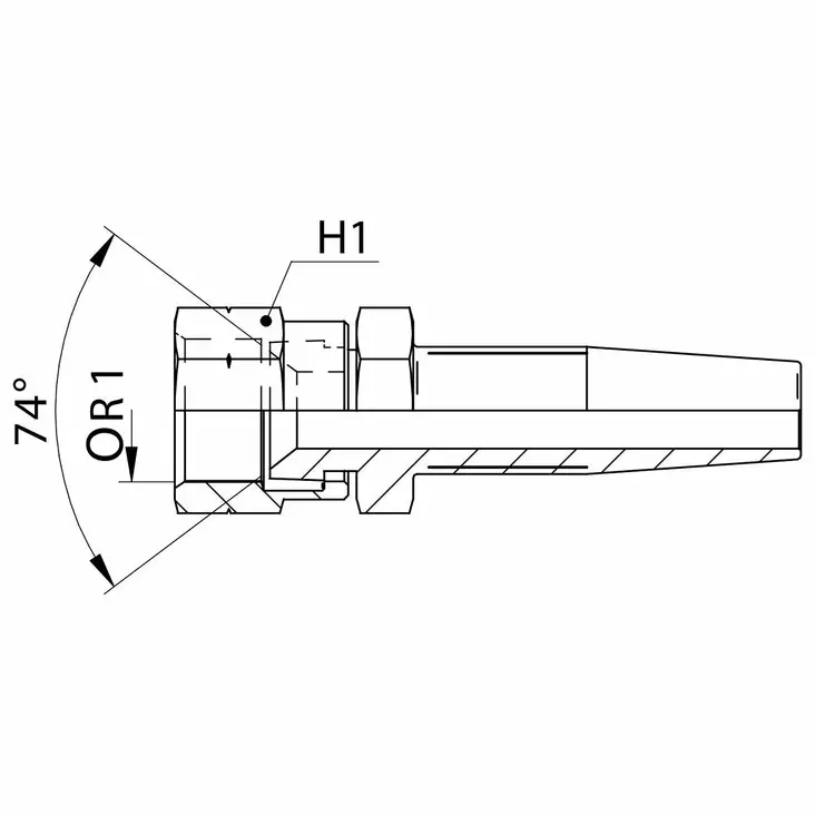 KIERRETTÄVÄ JIC 1/2-1/4 SUORA SK LETKULIITIN - Hydrauliikkaliittimet - K225100504IP - 1