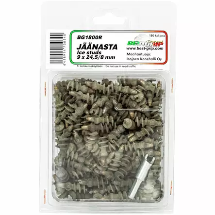 JÄÄNASTA 9X22,5/8 BESTGRIP 180KPL/PKT - Jääketjut ja nastat - BG1800R - 2