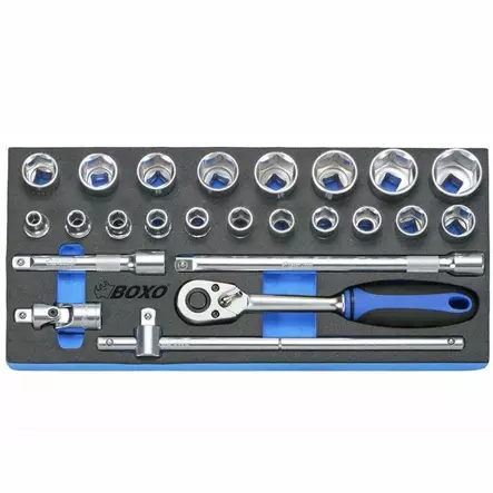 HYLSYSARJA 1/2" TUUMAMITAT BOXO - Työkaluvaunut - 284-BX003S - 1