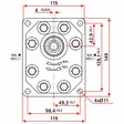 HYDRAULIPUMPPU 42 3-SRJ LAIPPALIITÄNTÄ - Hydrauliikkapumput - HP3F42S - 4