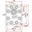 HYDRAULIPUMPPU 42 3-SRJ LAIPPALIITÄNTÄ - Hydrauliikkapumput - HP3F42S - 4