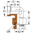 SUUNNATTAVA KULMALIITIN 12MM ESIASENNETTU - Hydrauliikkaliittimet - DIN20312DKOS - 2