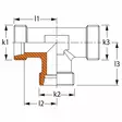 T-JATKOLIITIN 12MM - Hydrauliikkaliittimet - DIN30012S - 2