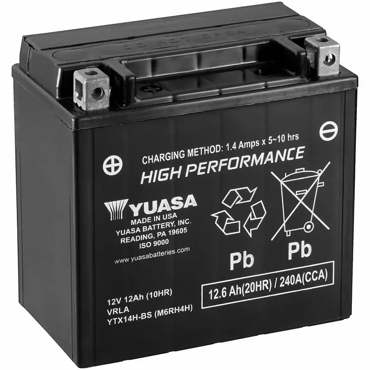 AKKU YUASA MP 12,6AH AGM +- 150X87X145 - 12V akut - YTX14H-BS - 1