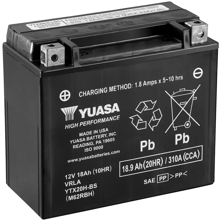 AKKU YUASA MP 18,9AH AGM +- 175X87X155 - 12V akut - YTX20H-BS - 1